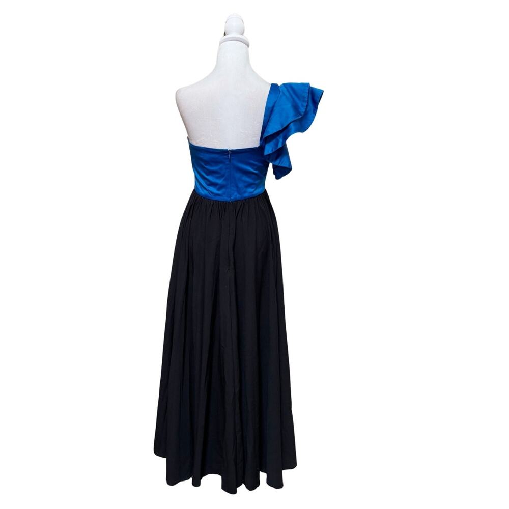 Amur Cleopatra Pleated Midi Dress 2 Blue Black - Picture 5 of 7